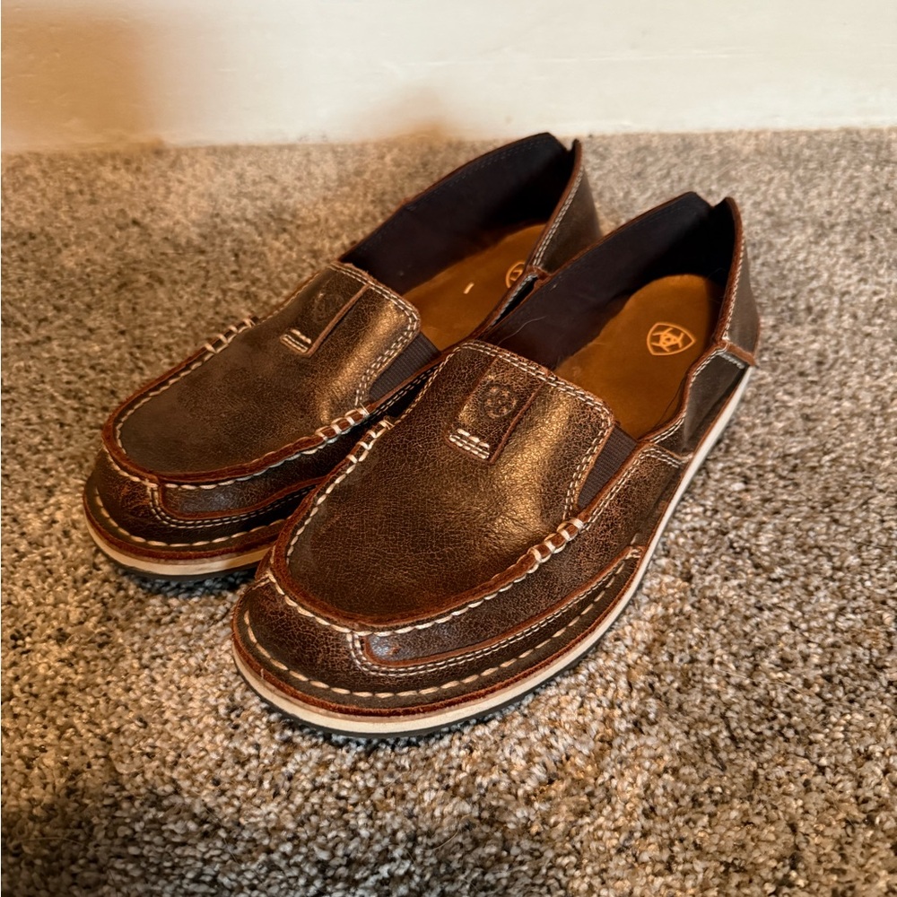 Ariat Brown Slip-On Leather Loafers